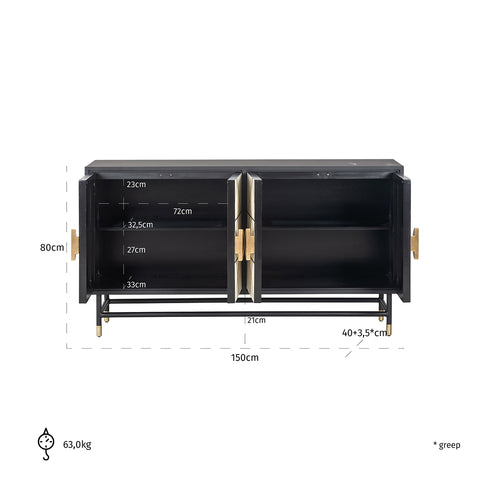 Nina 4-Door Sideboard